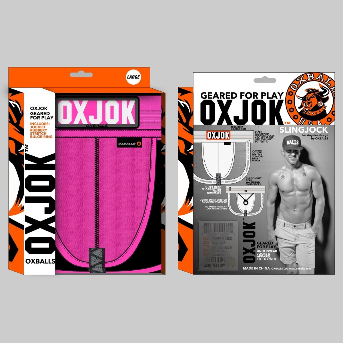 Oxballs Ox Jok Slingjock Jock Strap Pink Sky - Image 2