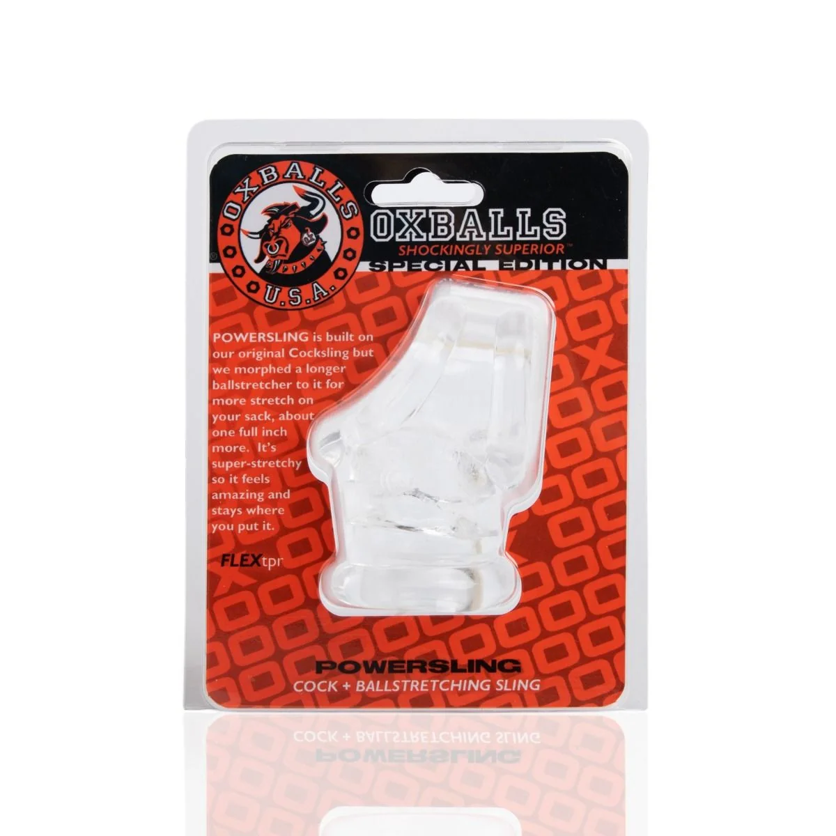 Oxballs Powersling Cock & Ball Sling Clear - Image 2