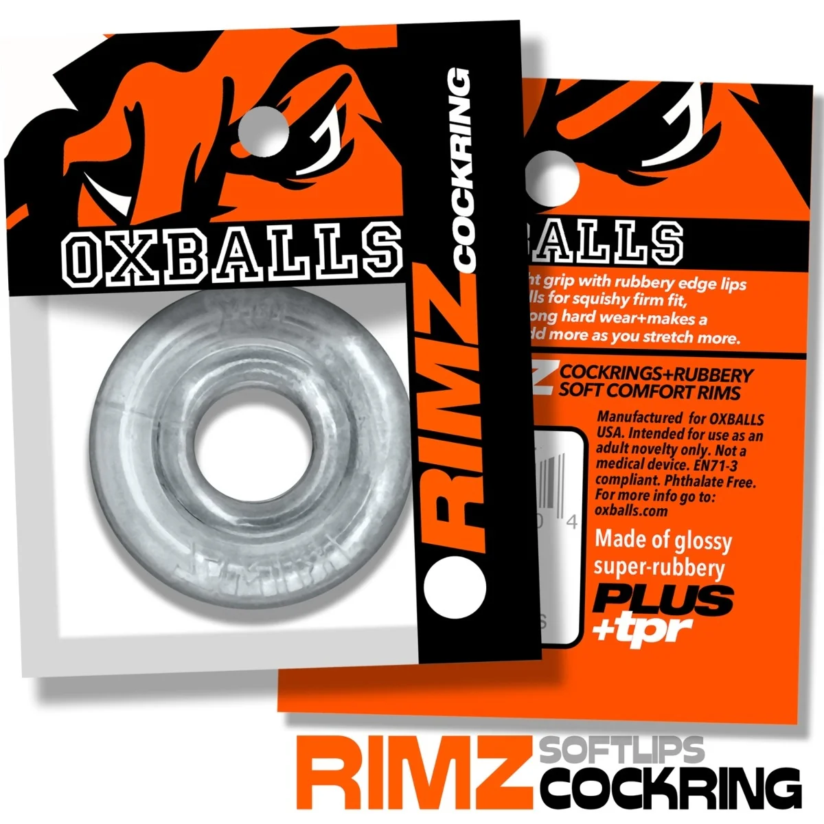 Oxballs Rimz Cock Ring Clear - Image 2