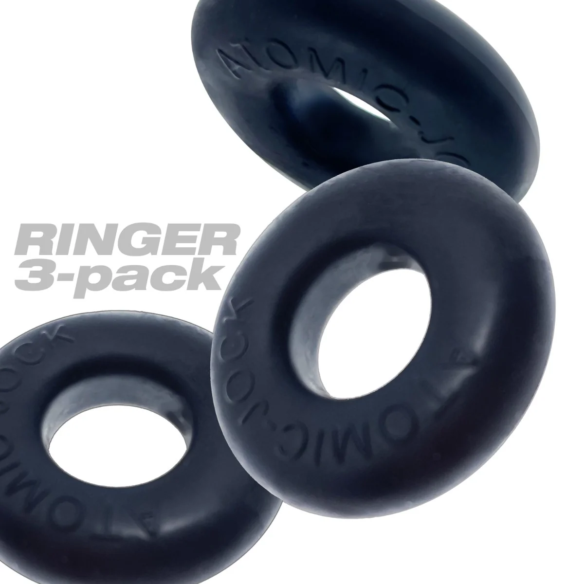 Oxballs Ringer Plus Silicone Cock Ring 3 Pack Special Edition Night - Image 3