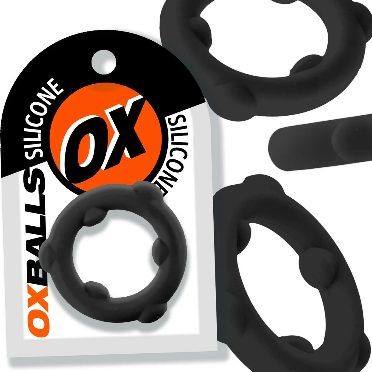 Oxballs Spinner Silicone Cock Ring Black - Image 2