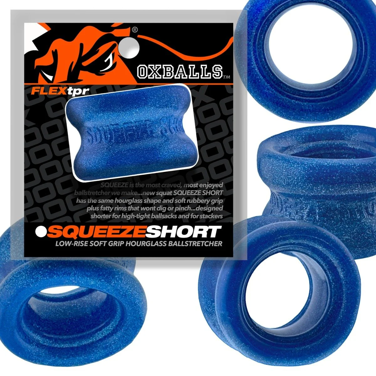 Oxballs Squeeze Short Ball Stretcher Blue Fire - Image 2