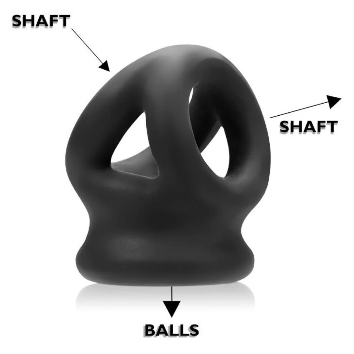 Oxballs Tri Squeeze Cocksling & Ball Stretcher Black - Image 4