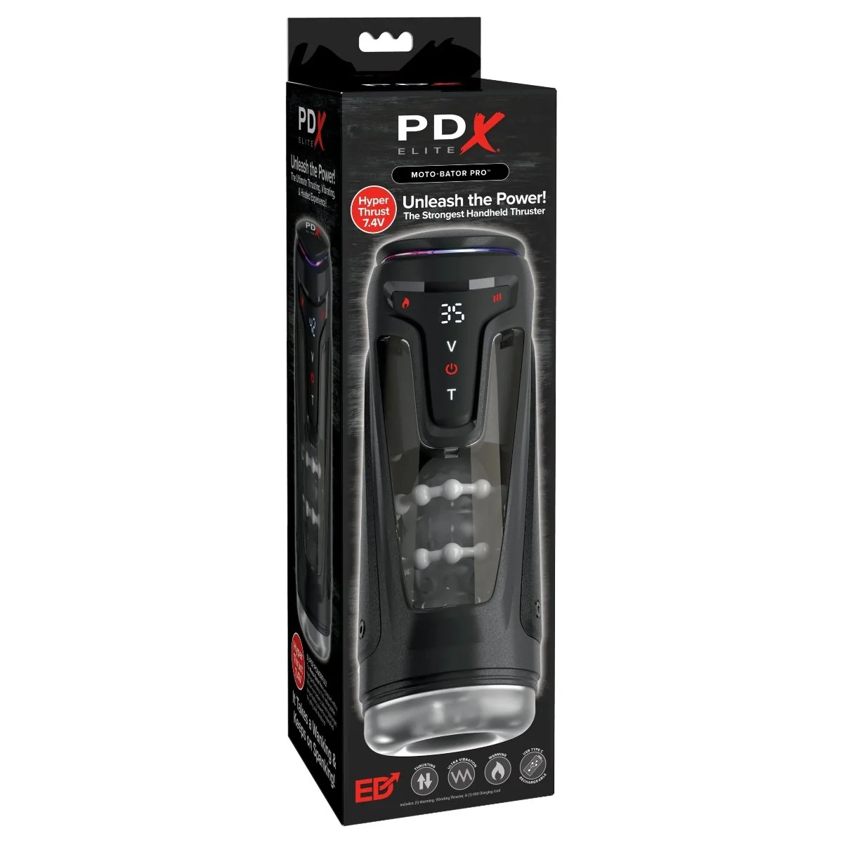 PDX Elite Moto-Bator Pro Masturbator Black - Image 2