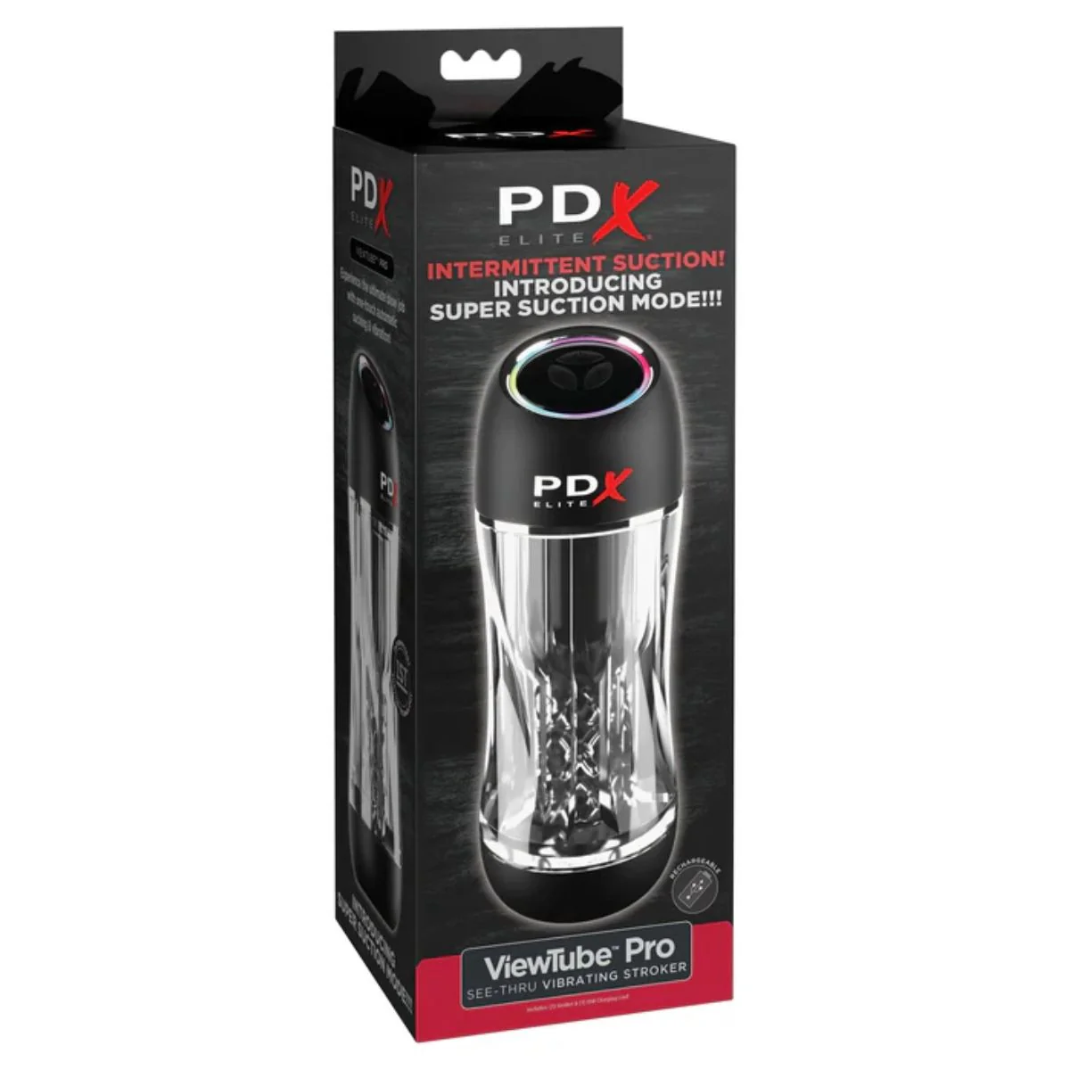 PDX Elite ViewTube Pro Vibrating Masturbator Clear - Image 2