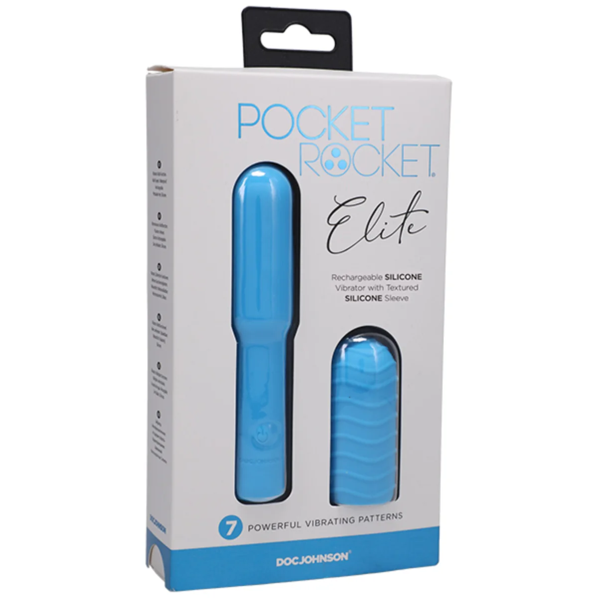 Pocket Rocket Elite Silicone Bullet Vibrator Sky Blue - Image 2