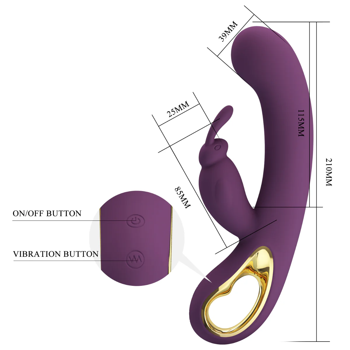 Pretty Love Liam Rabbit G-Spot Vibrator Purple - Image 5