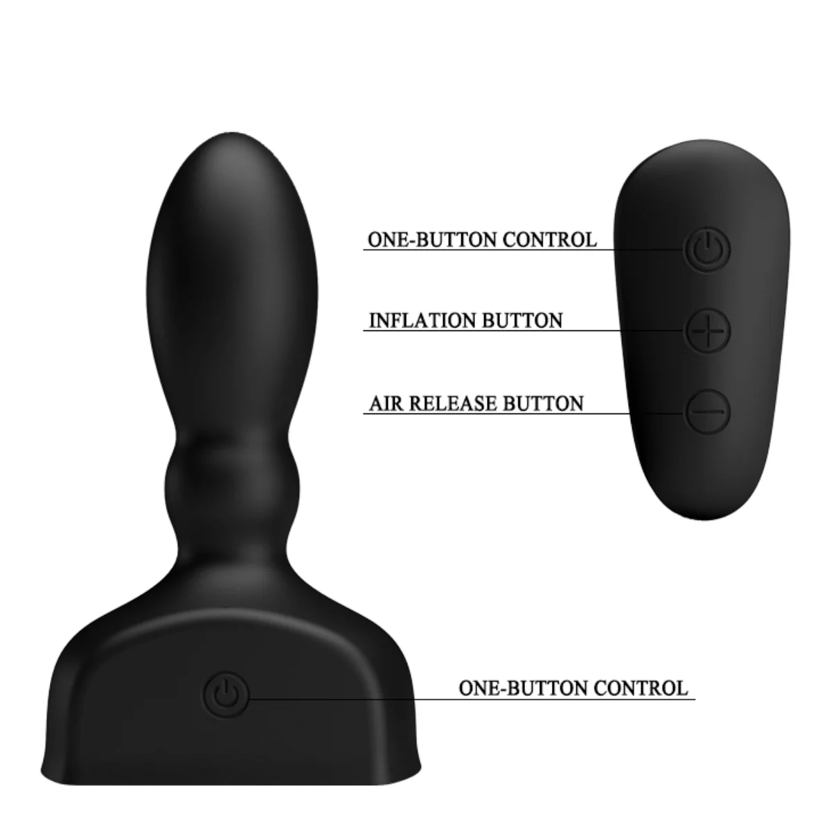 Pretty Love Mr Play Inflatable Anal Plug Black - Image 5