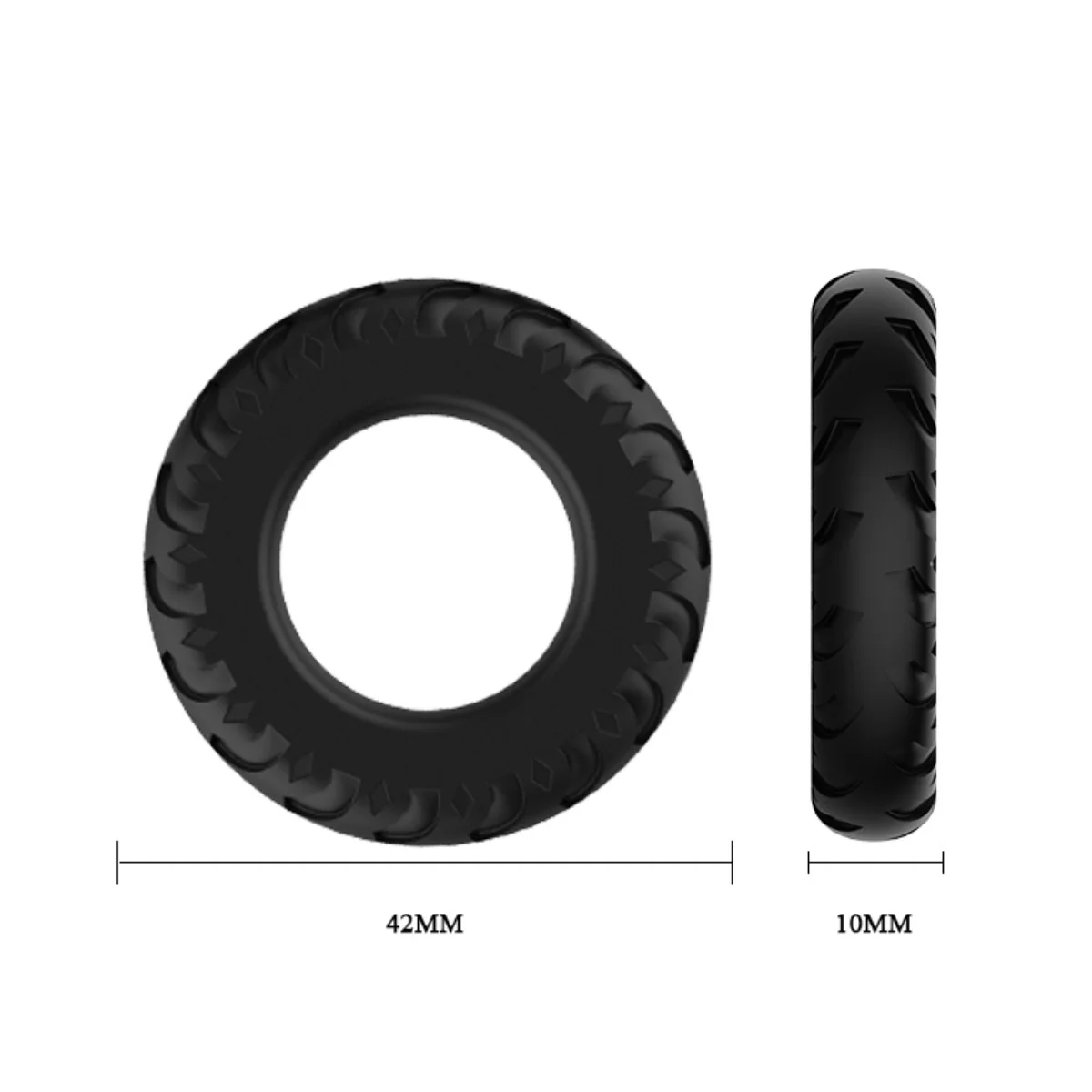 Pretty Love Titan Silicone Cock Ring 3 Pack Black - Image 5