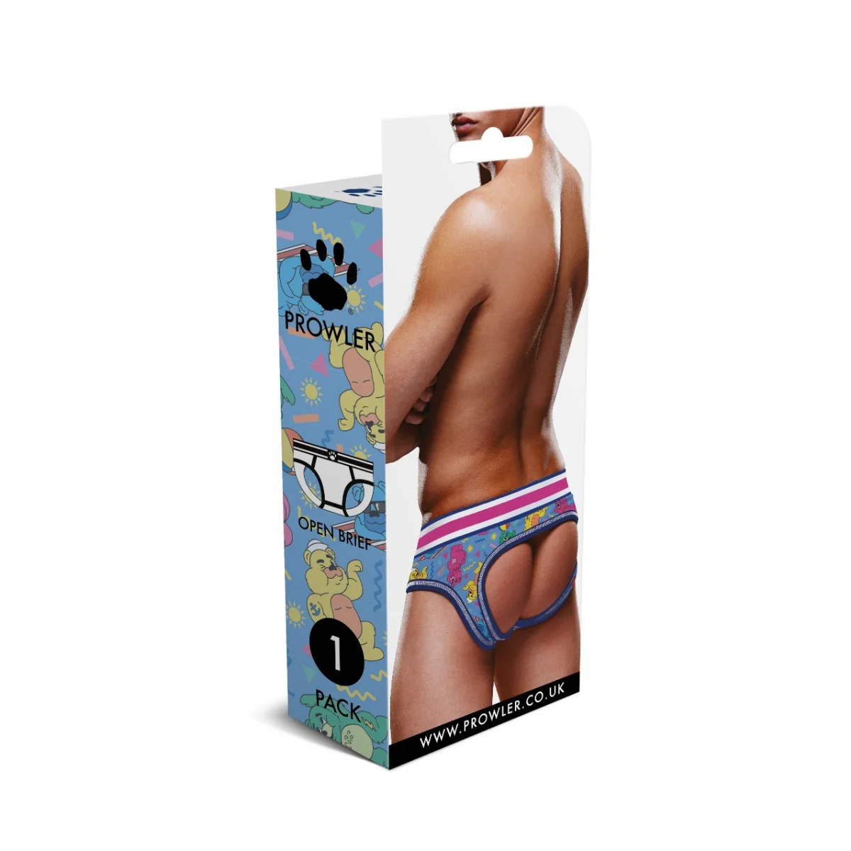 Prowler Beach Bears Backless Brief Blue Pink - Image 4