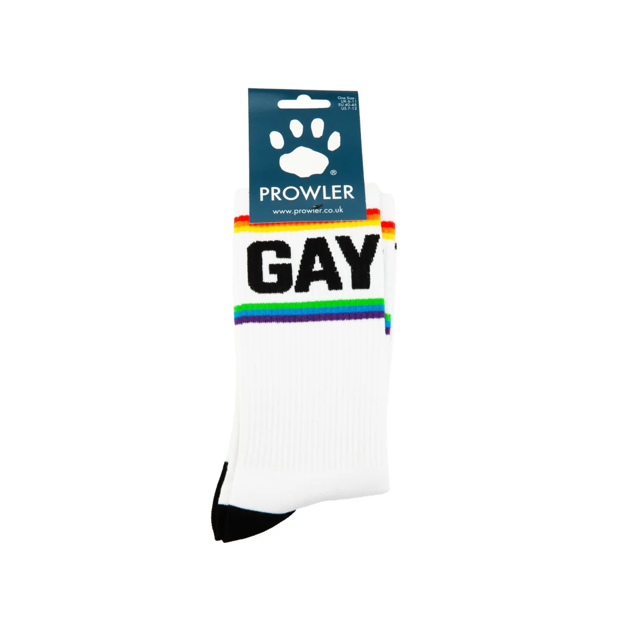 Prowler Gay Socks White Rainbow - Image 2