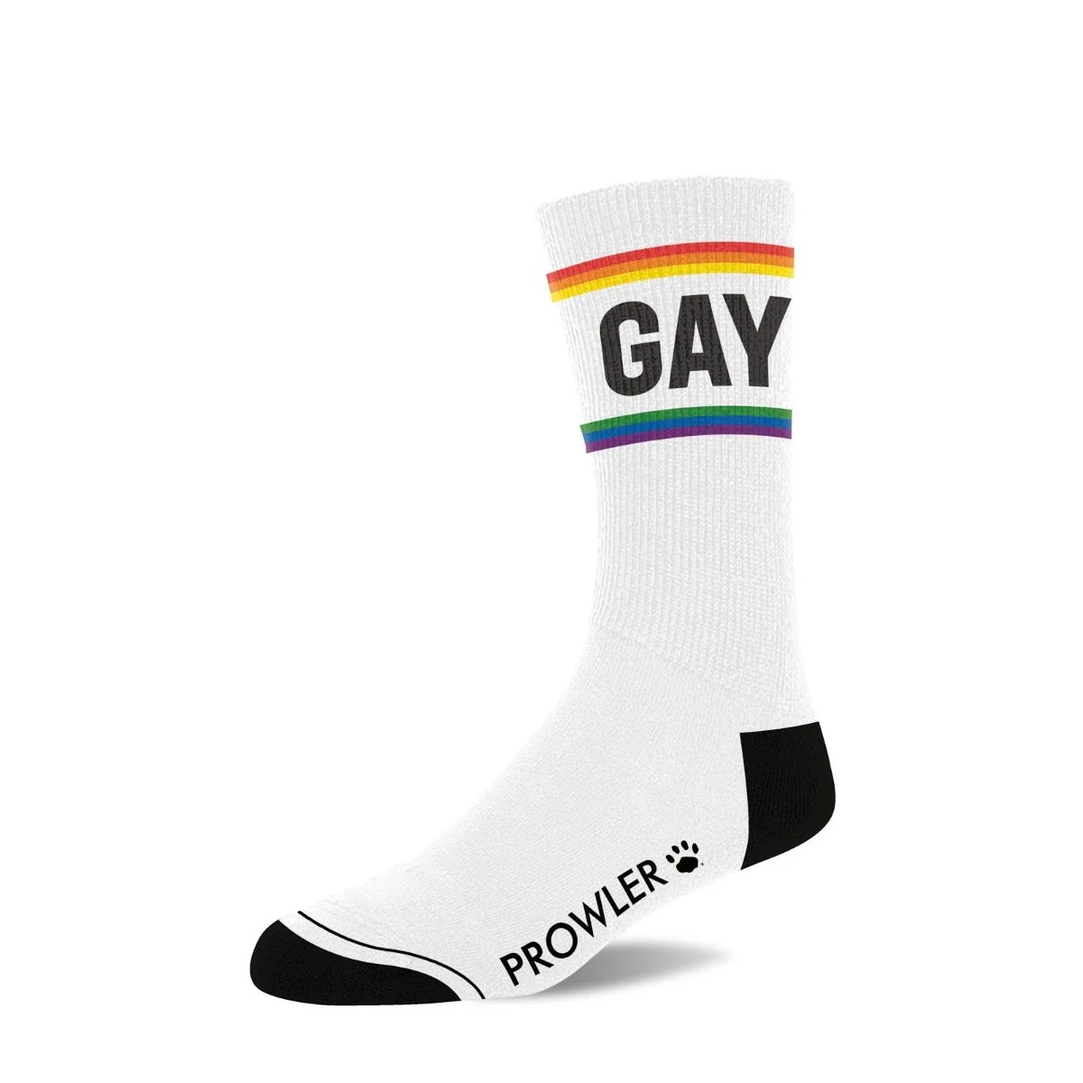 Prowler Gay Socks White Rainbow - Image 3