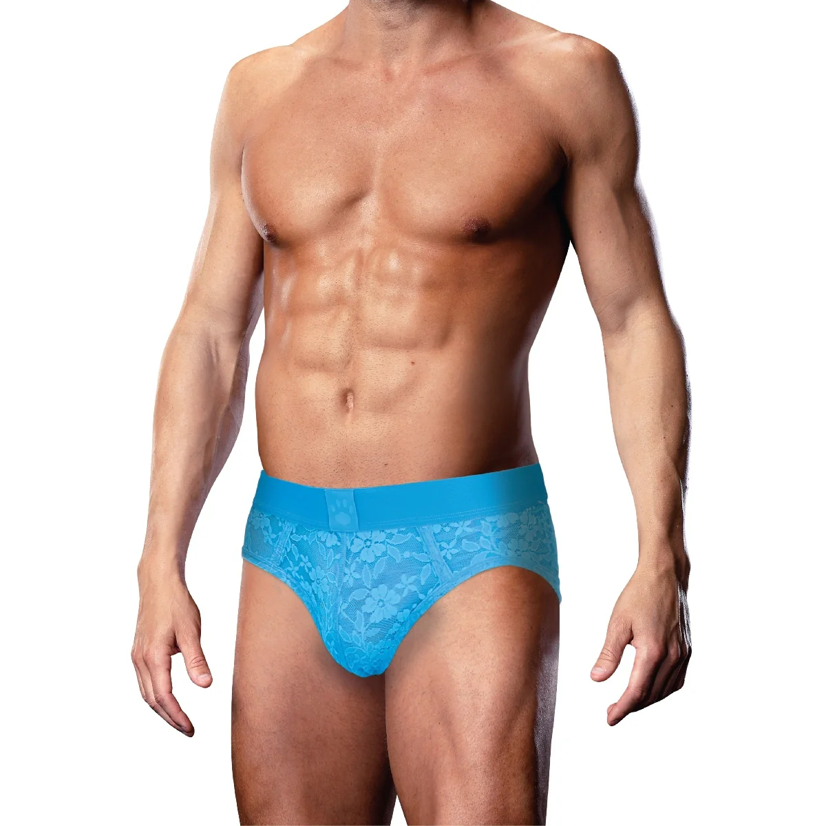 Prowler Lace Backless Brief Neon Blue