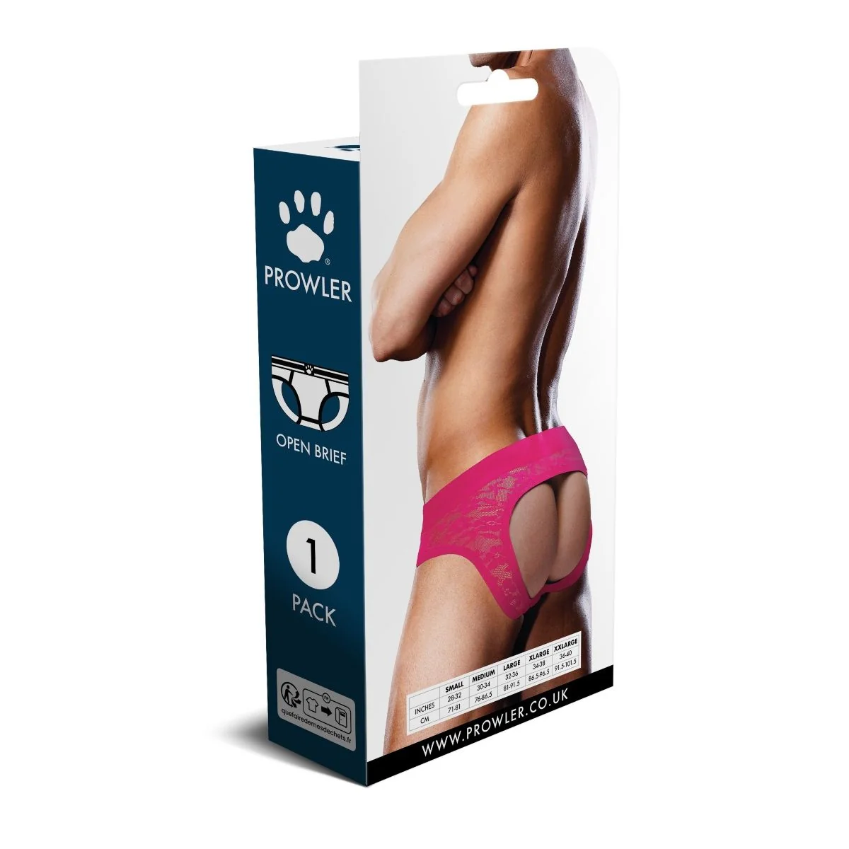 Prowler Lace Backless Brief Pink - Image 4