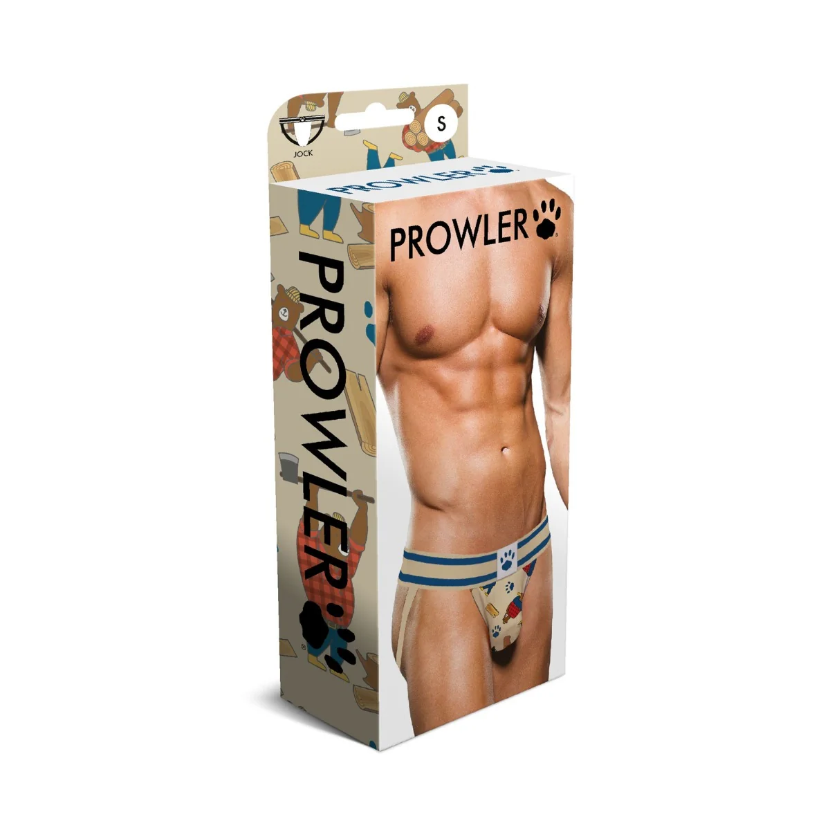 Prowler Lumberbear Jock Strap Beige Blue - Image 2