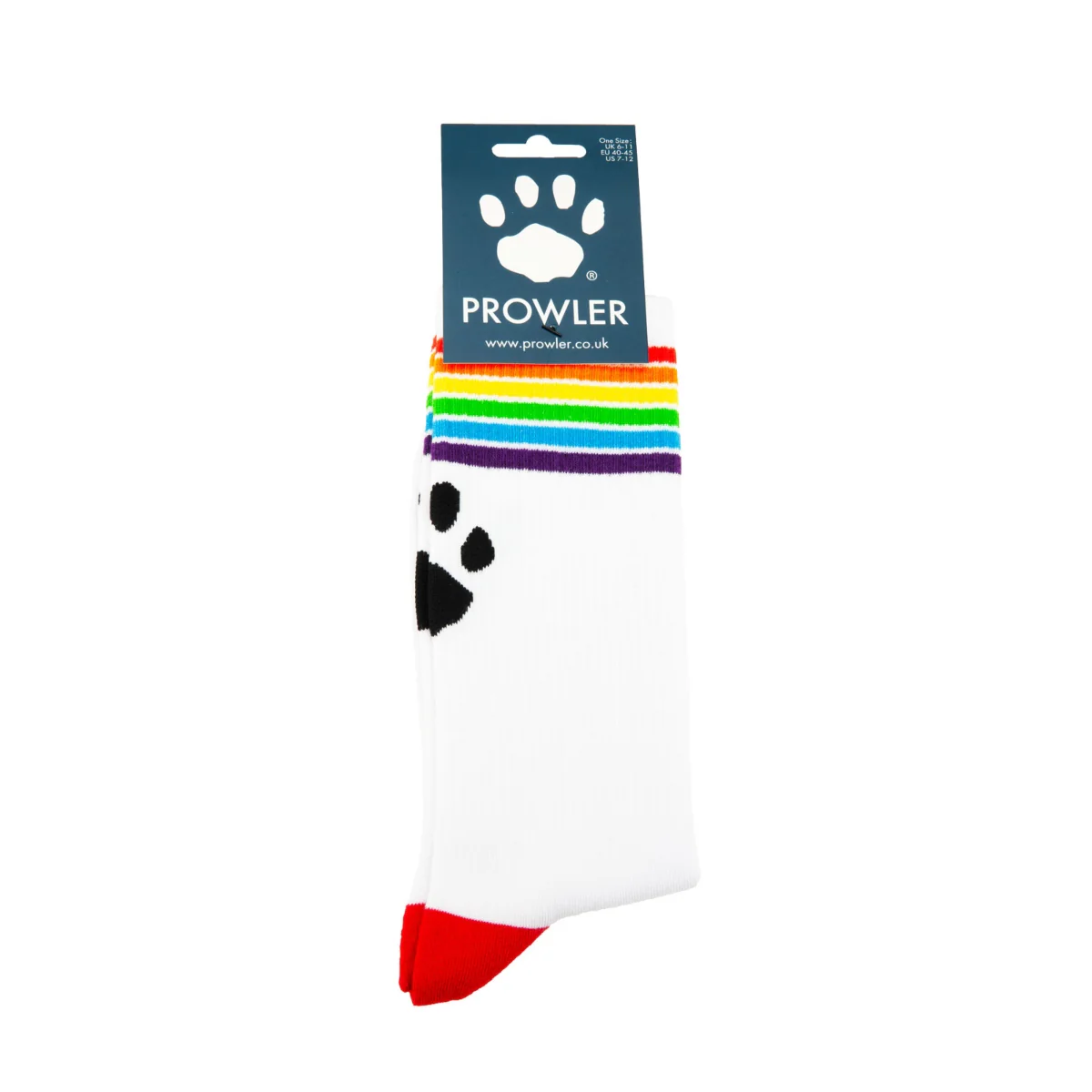 Prowler Pride Socks White Rainbow - Image 2