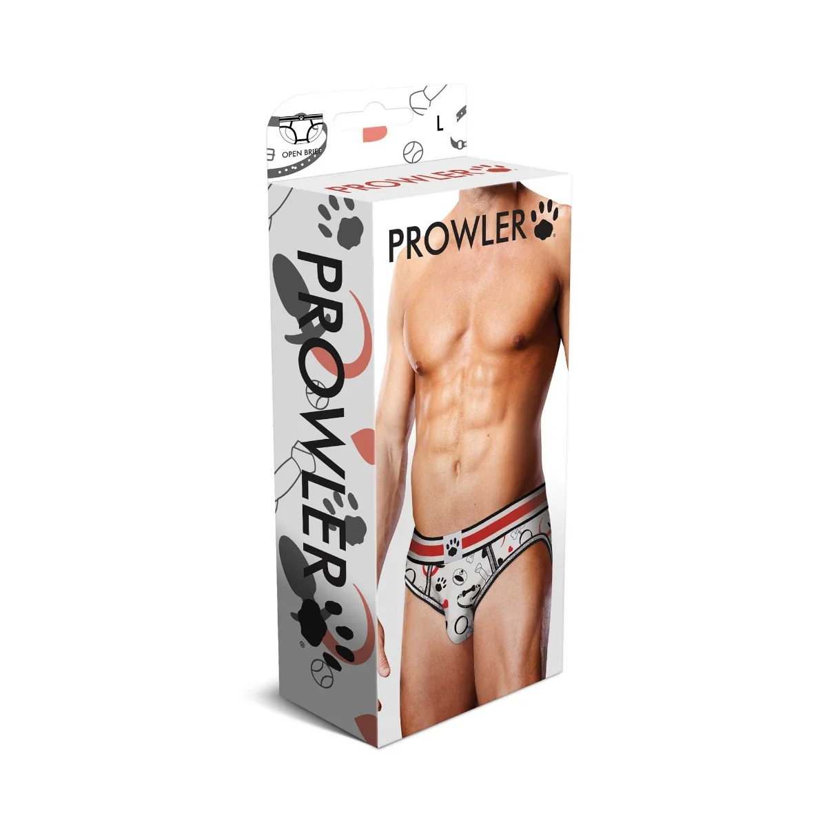 Prowler Puppie Print Backless Brief Black Red - Image 2