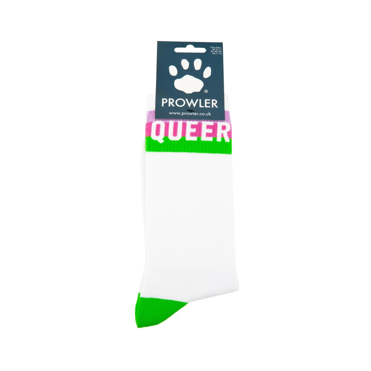 Prowler Queer Socks White Purple Green - Image 2