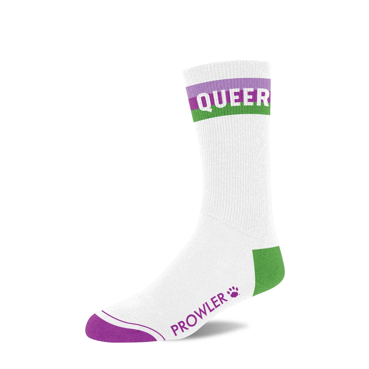 Prowler Queer Socks White Purple Green - Image 3