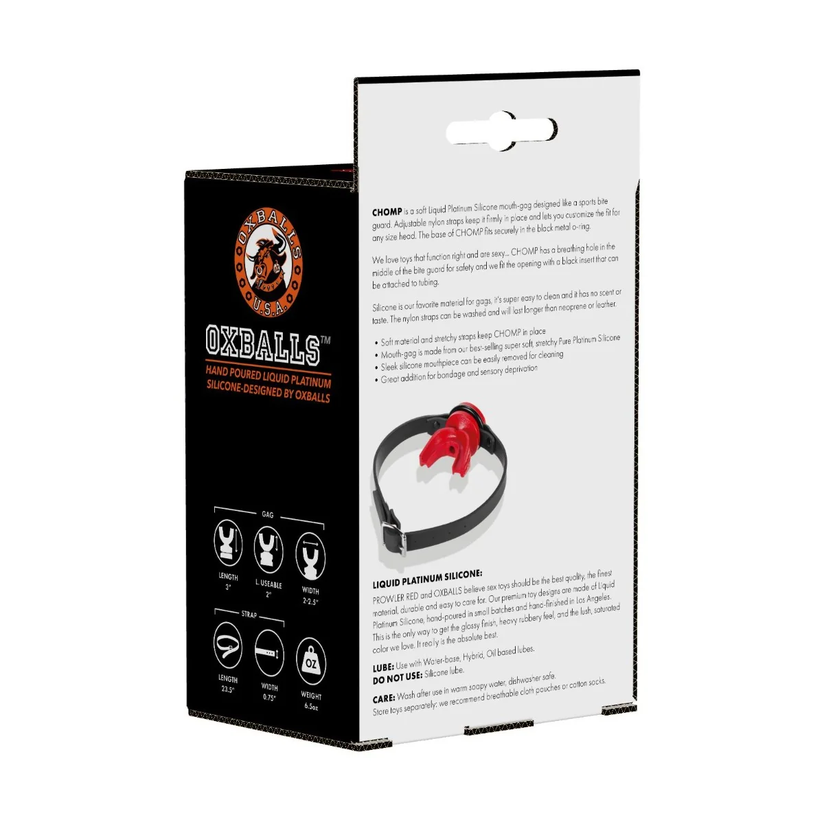 Prowler RED By Oxballs CHOMP Gag With Breather Hole Red Black - Image 4
