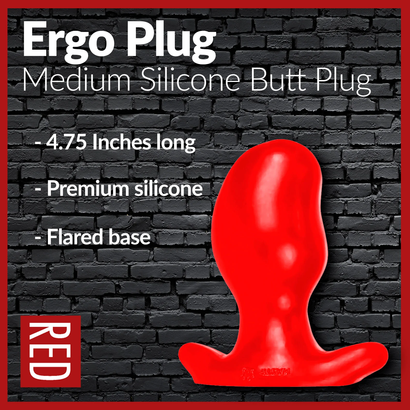 Prowler RED By Oxballs ERGO Butt Plug Silicone Medium - Image 4