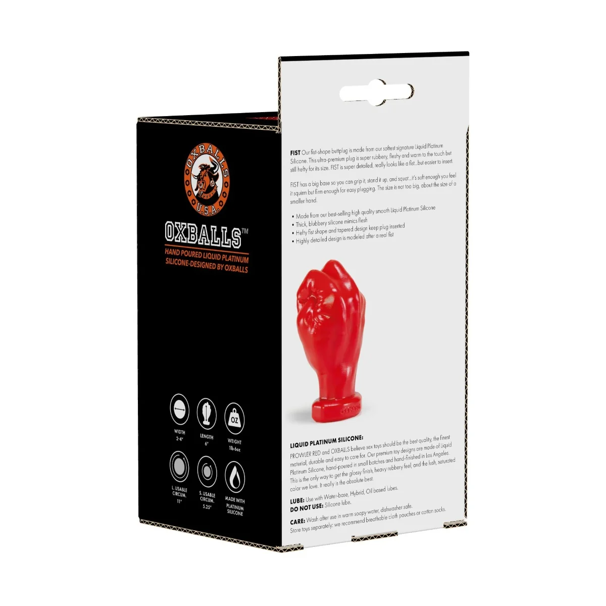 Prowler RED By Oxballs FIST Large Butt Plug Silicone Red - Image 3