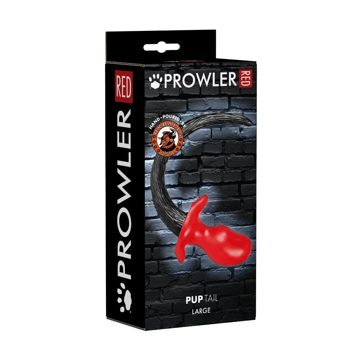 Prowler RED By Oxballs PUPTAIL Butt Plug Red Black Large - Image 2