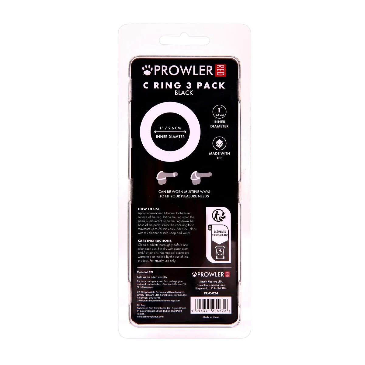 Prowler RED Cock Ring 3 Pack Black - Image 5