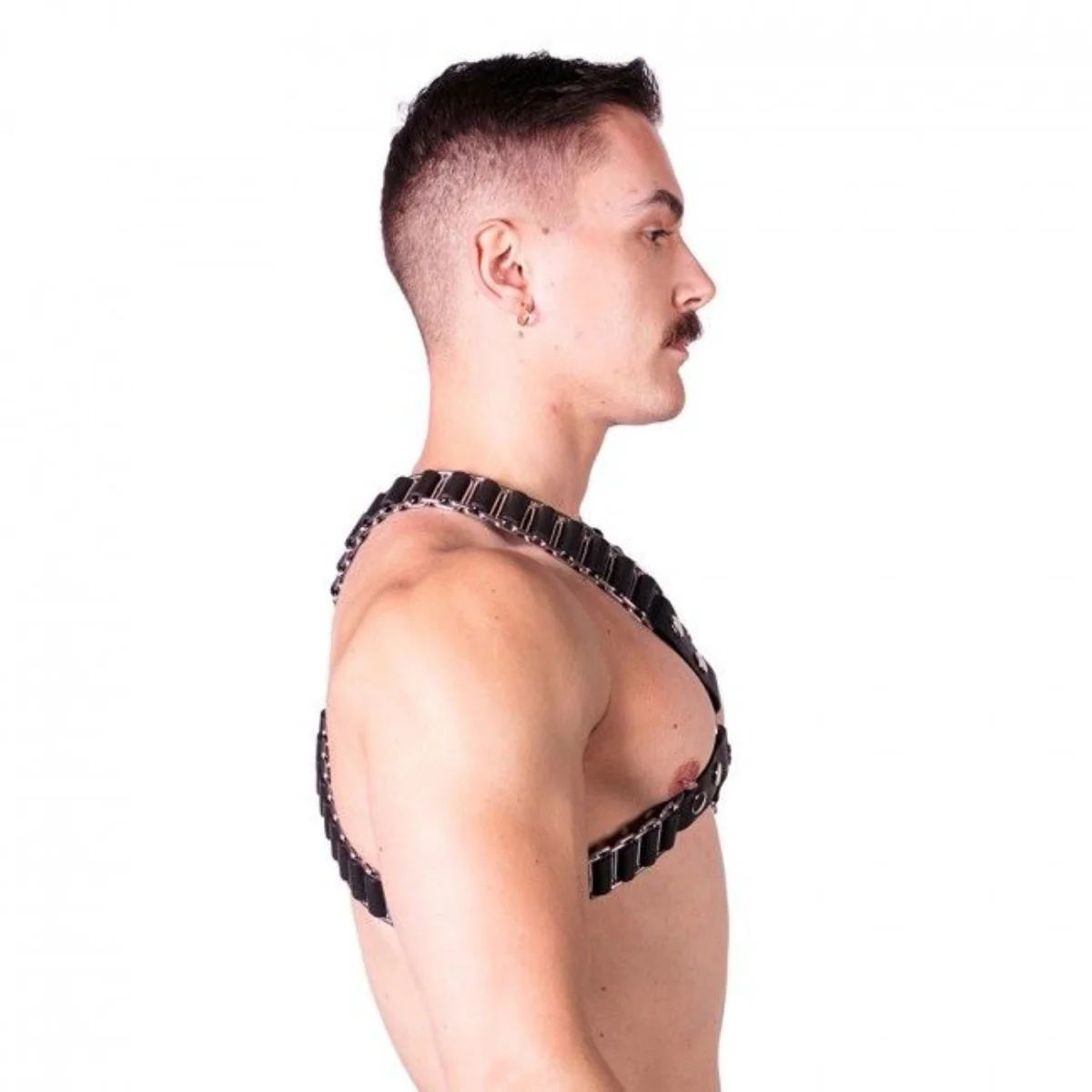 Prowler RED Leather Ballistic Harness Black - Image 2