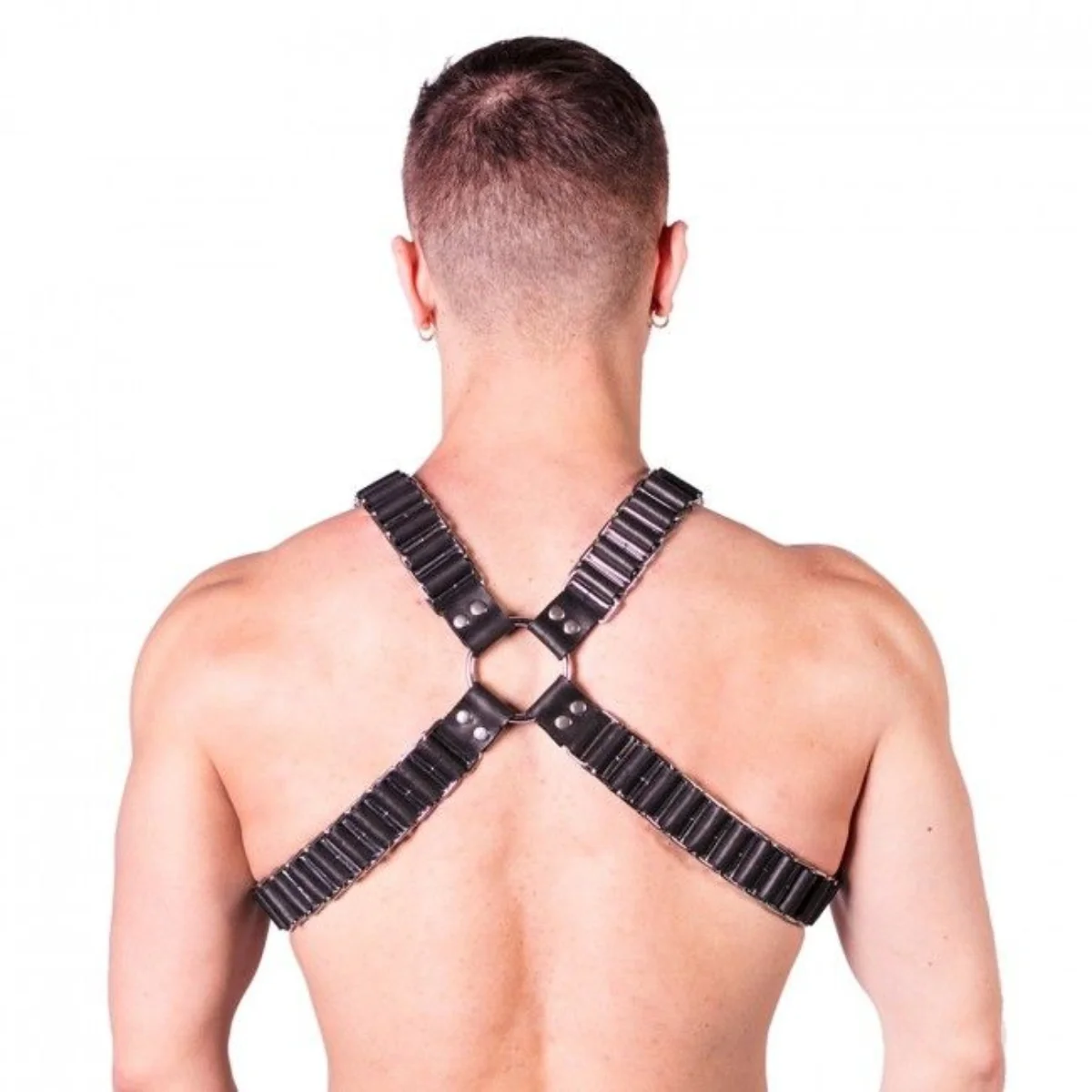 Prowler RED Leather Ballistic Harness Black - Image 3