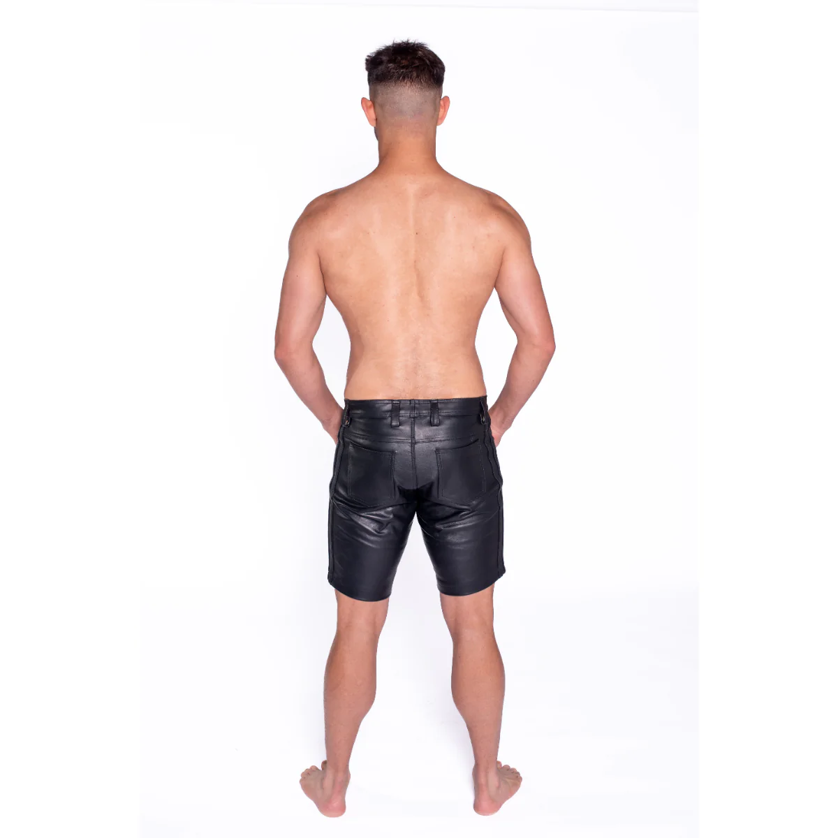 Prowler RED Leather Black Stripe Shorts Black - Image 2