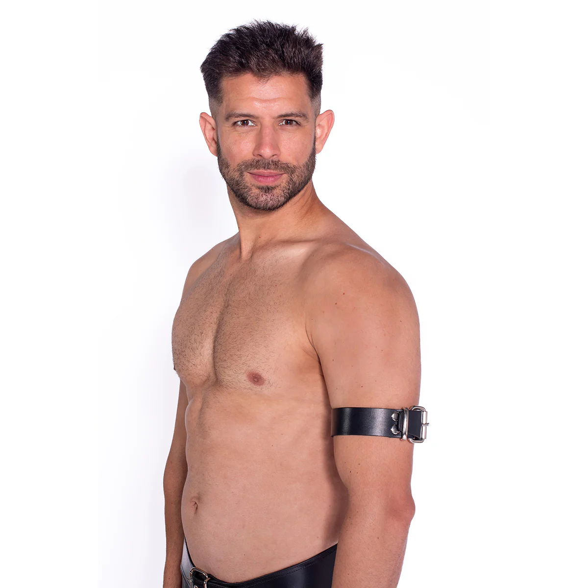 Prowler RED Leather Buckle Bicep Band Black XL