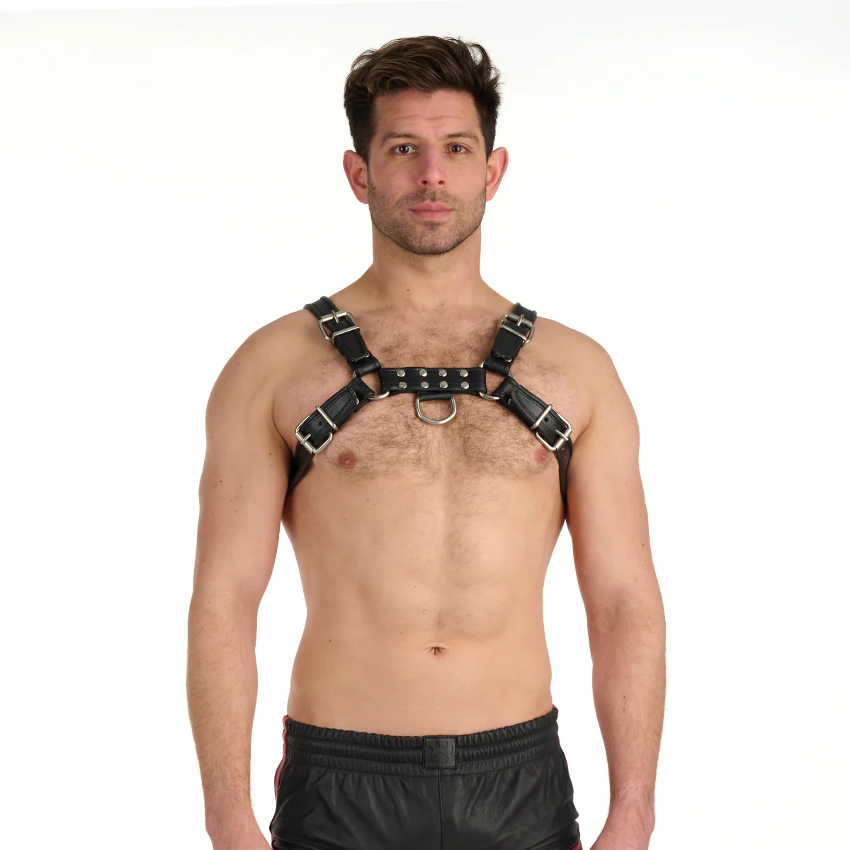 Prowler RED Leather Bull Harness Black
