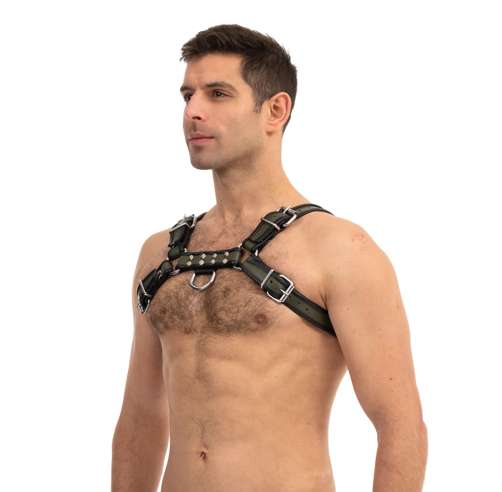 Prowler RED Leather Bull Harness Black Green - Image 2
