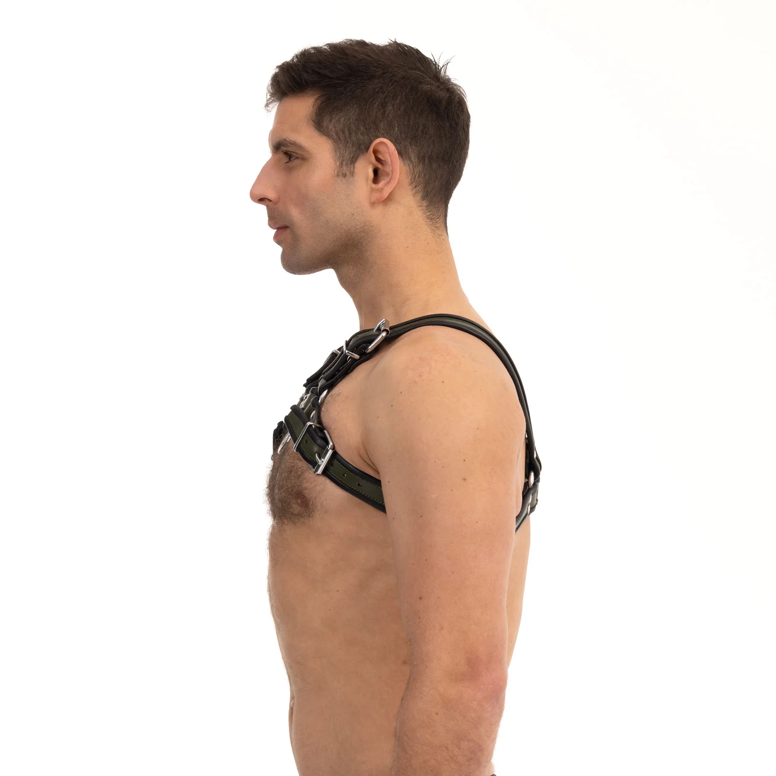 Prowler RED Leather Bull Harness Black Green - Image 3
