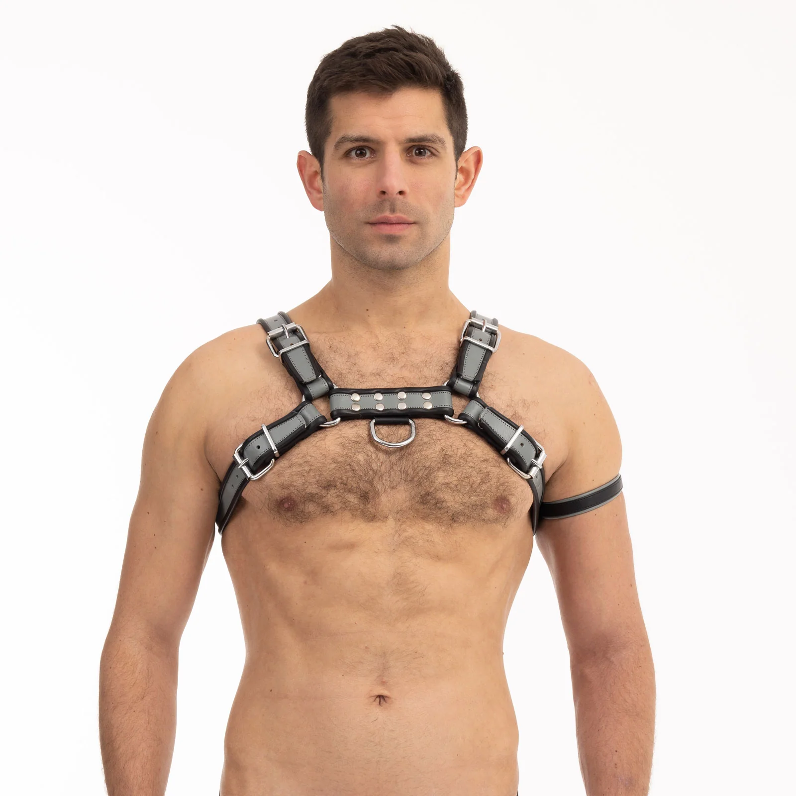Prowler RED Leather Bull Harness Black Grey