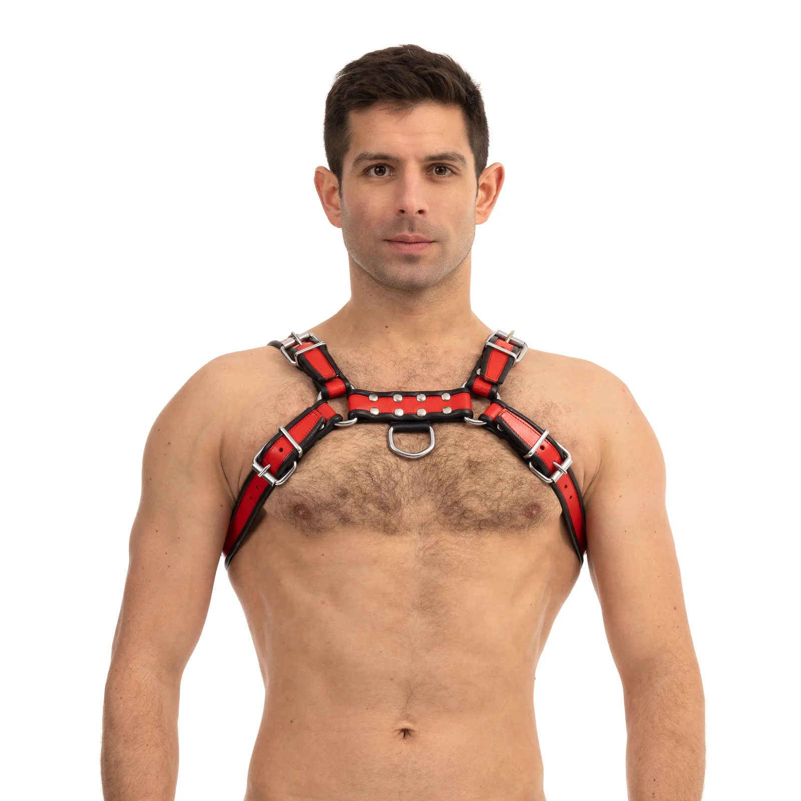 Prowler RED Leather Bull Harness Black Red