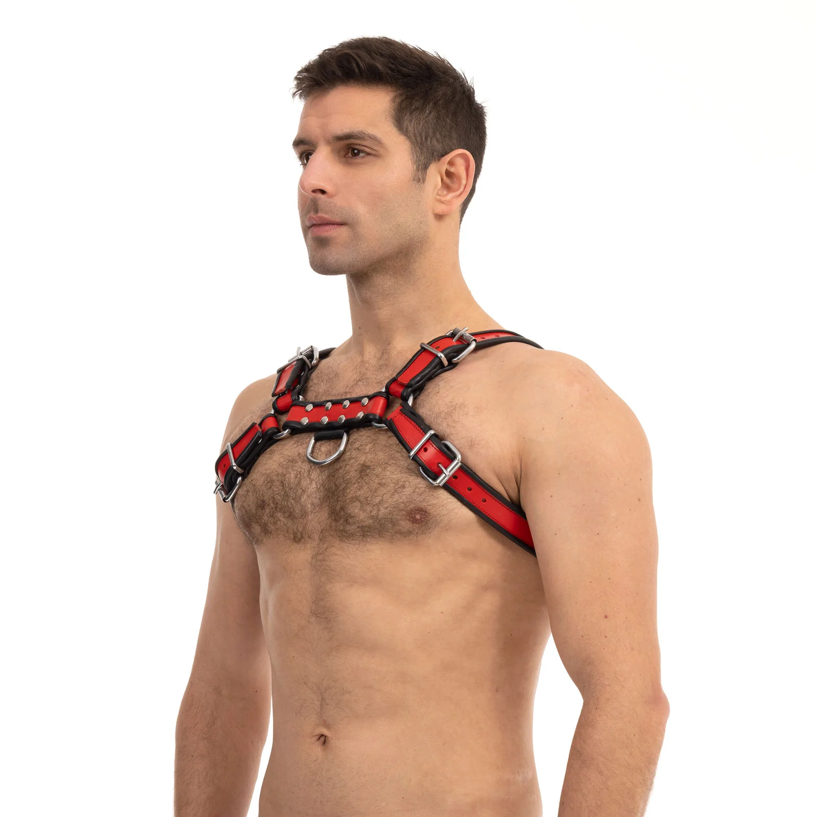 Prowler RED Leather Bull Harness Black Red - Image 2
