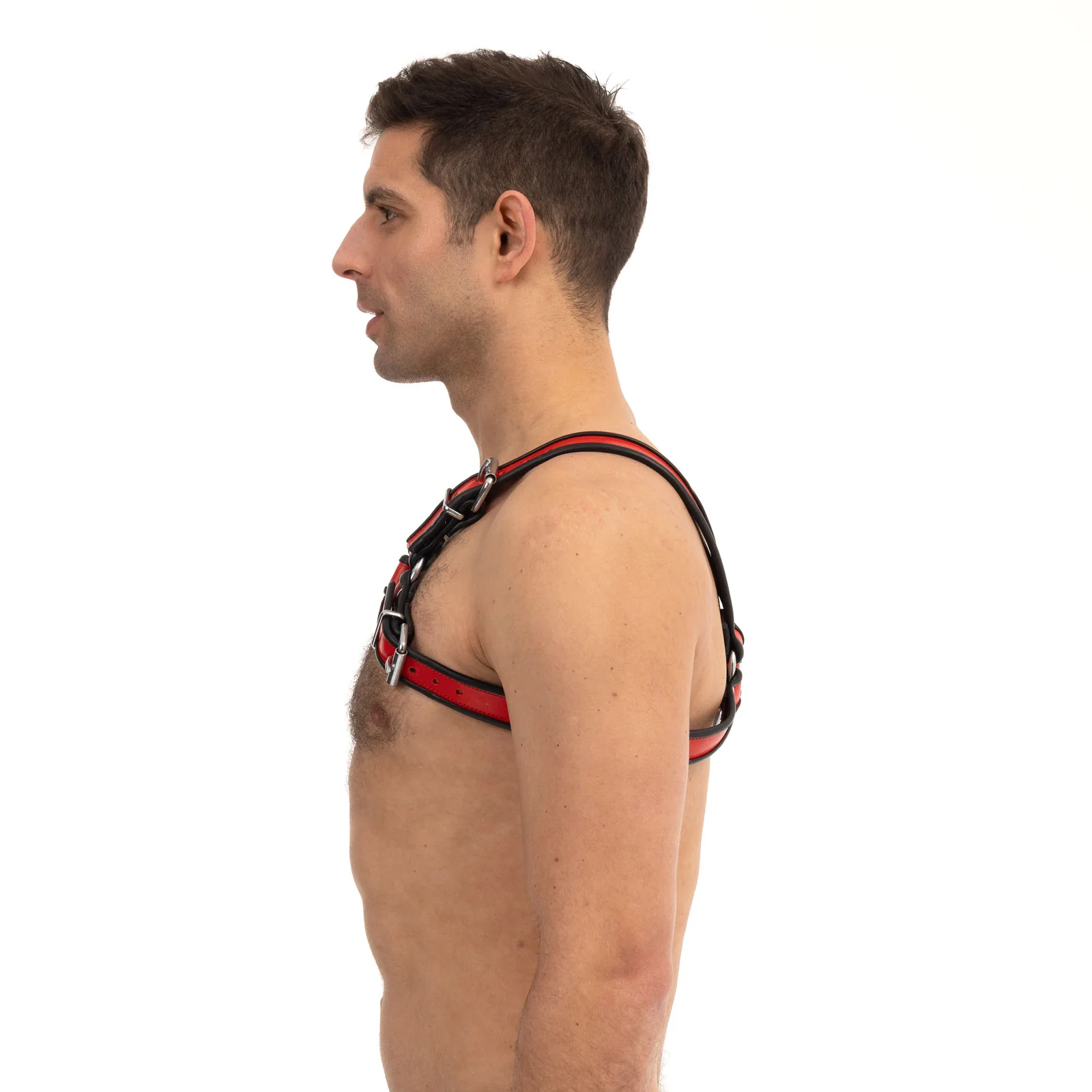 Prowler RED Leather Bull Harness Black Red - Image 3