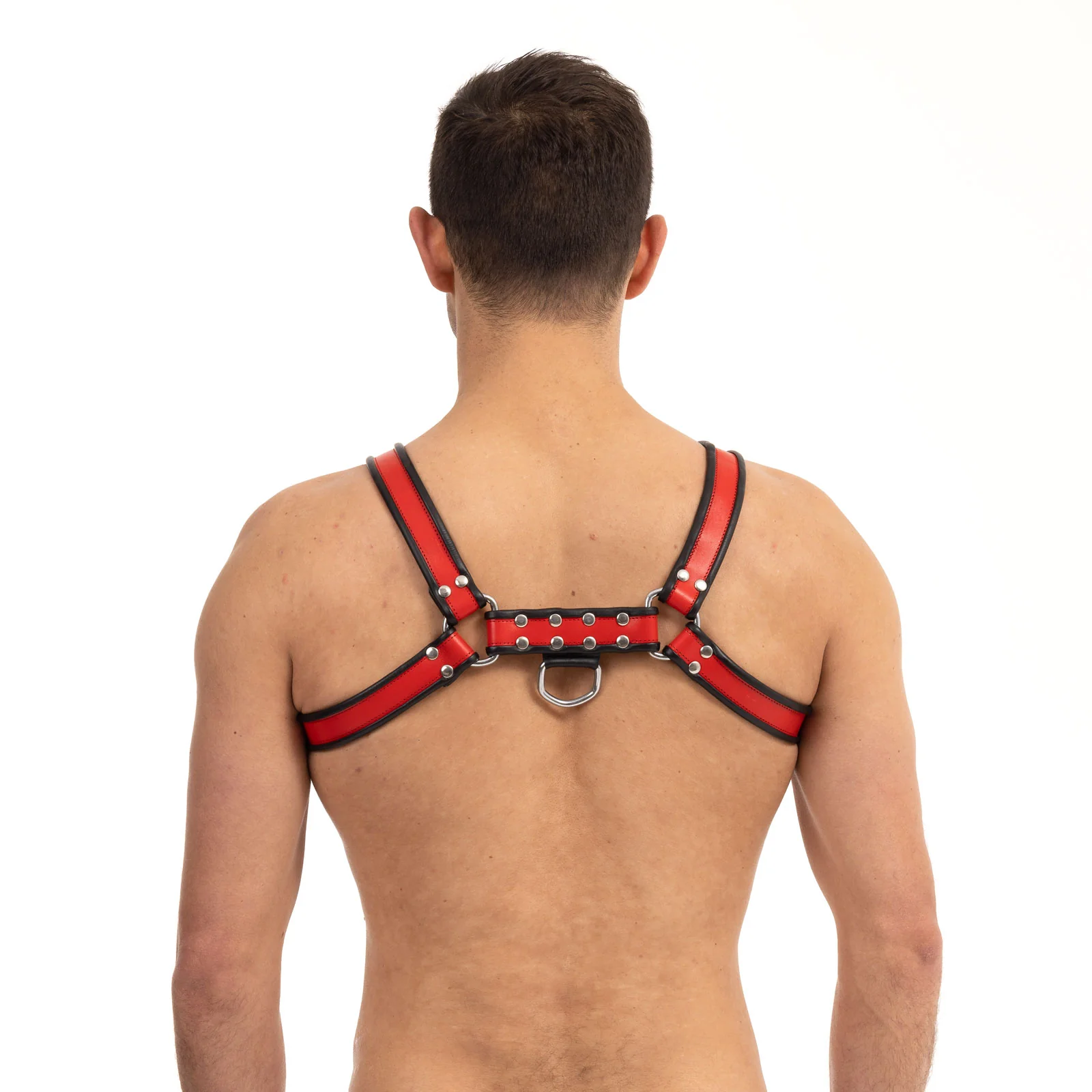 Prowler RED Leather Bull Harness Black Red - Image 4