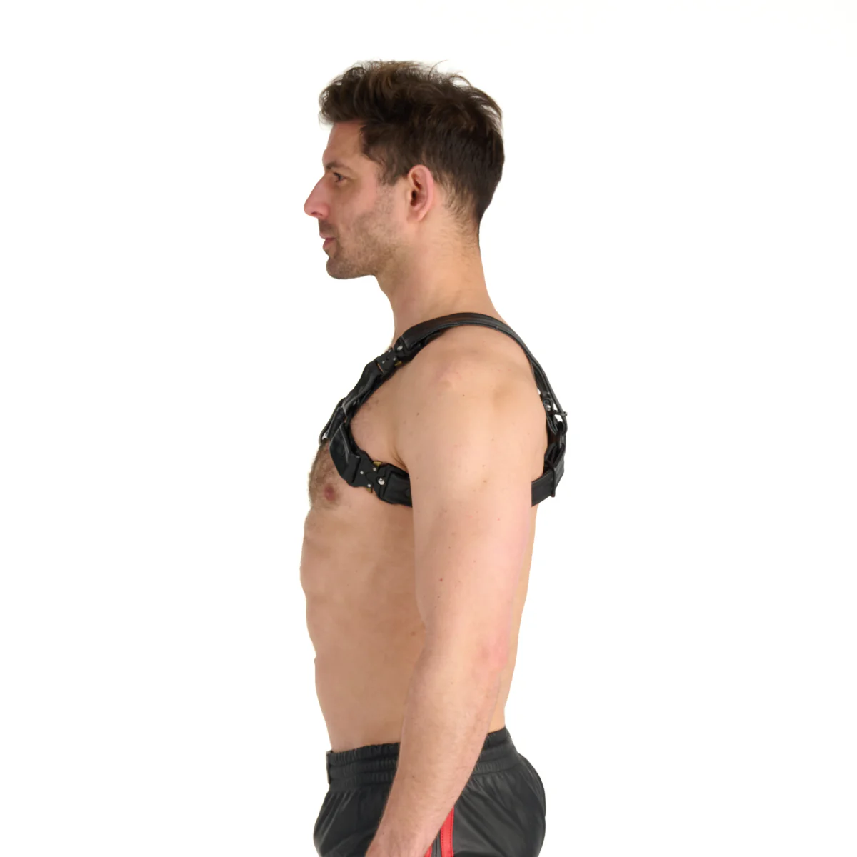 Prowler RED Leather Bull Harness With Metal Fittings Black - Image 2