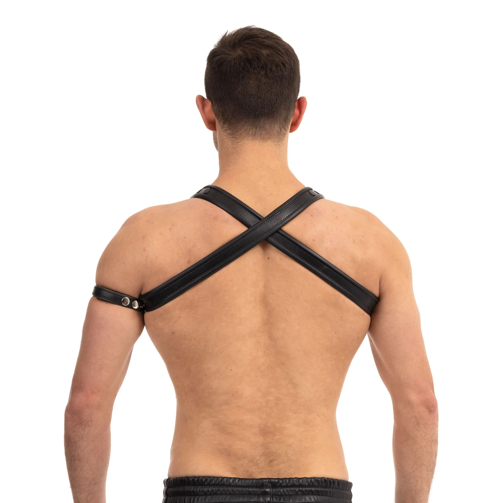 Prowler RED Leather Cross Harness Black Green Small Medium - Image 4