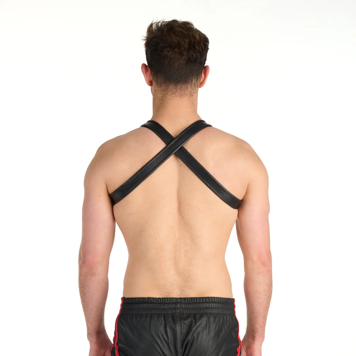 Prowler RED Leather Cross Harness Black Red - Image 2
