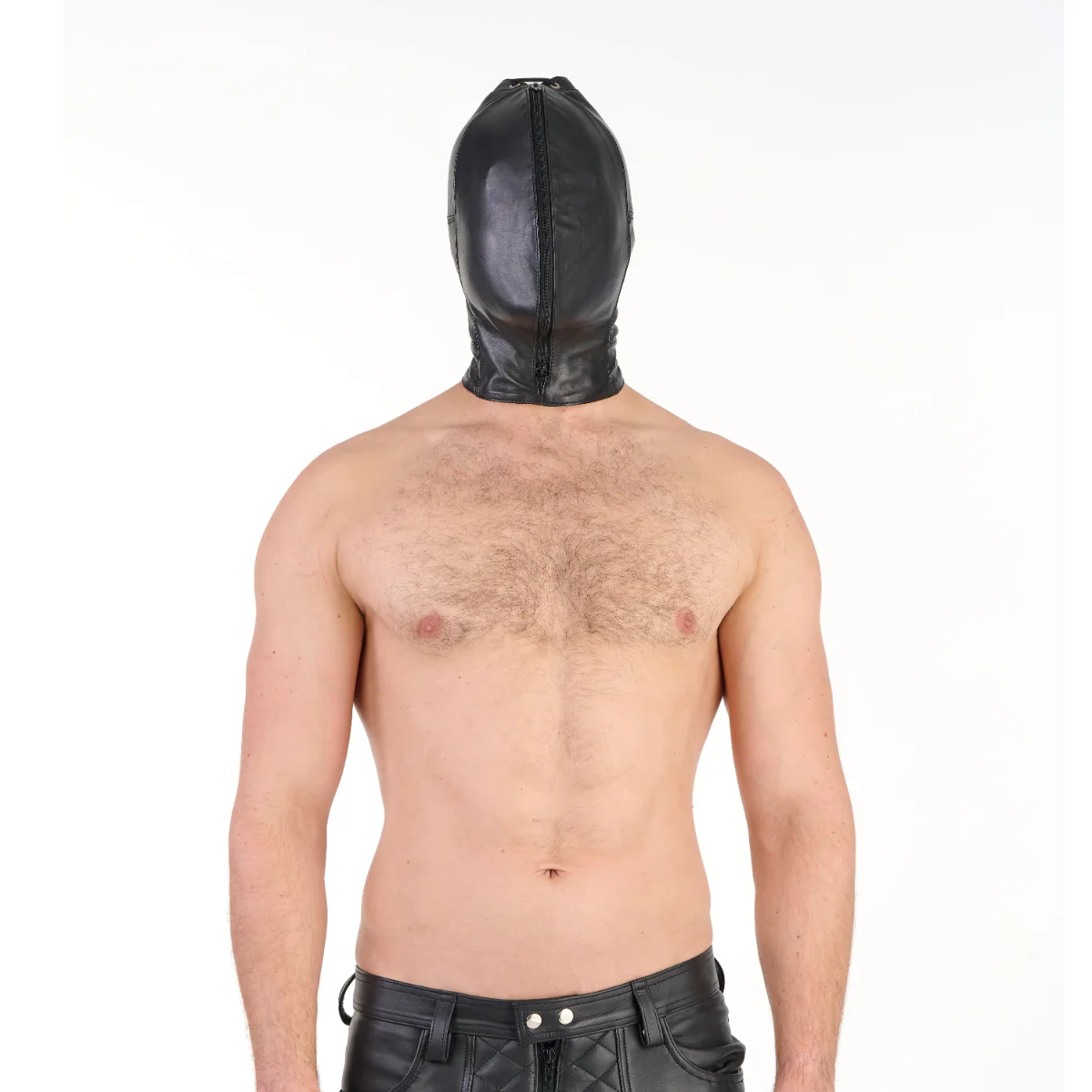 Prowler RED Leather Double Hood With Front Zipper Black - Image 2