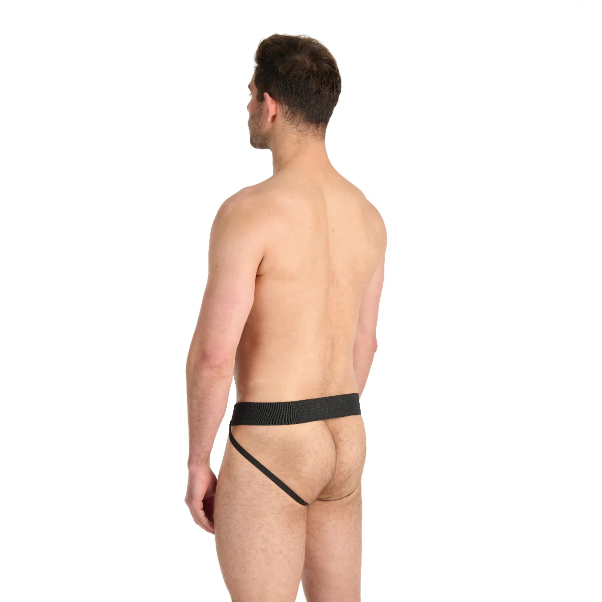 Prowler RED Leather Hole Punch Jock Strap Black - Image 2