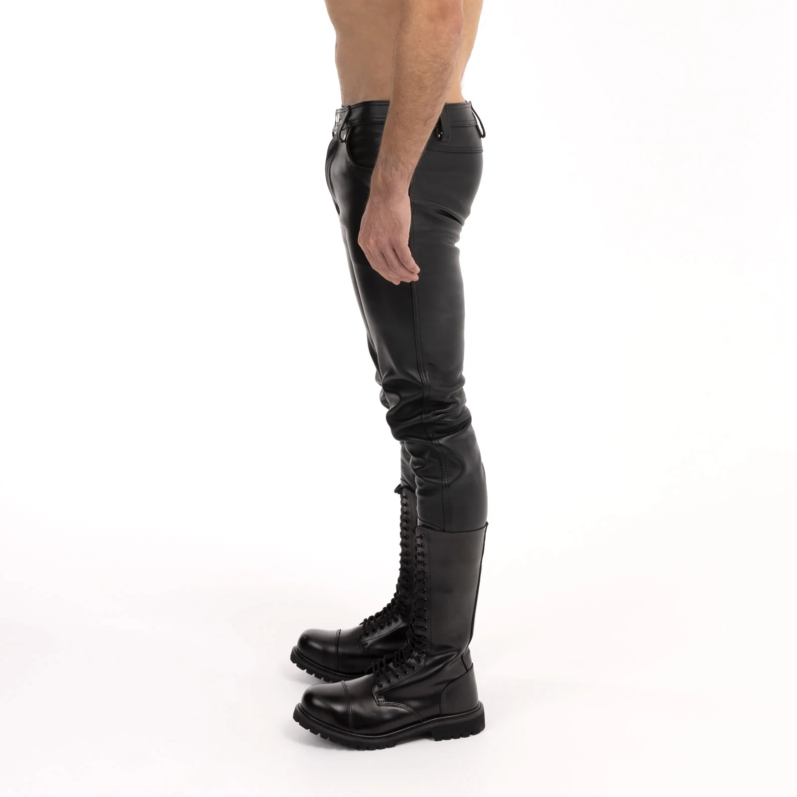 Prowler RED Leather Jeans Black - Image 2
