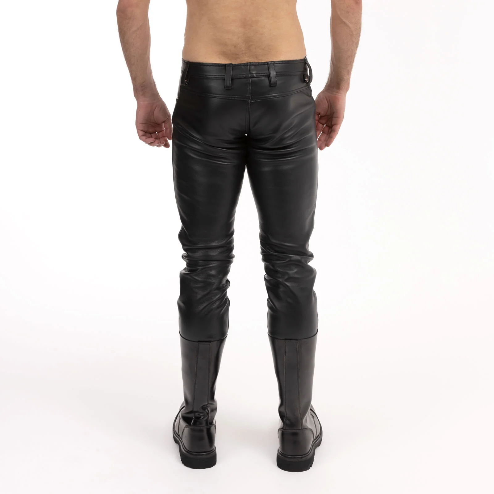 Prowler RED Leather Jeans Black - Image 3