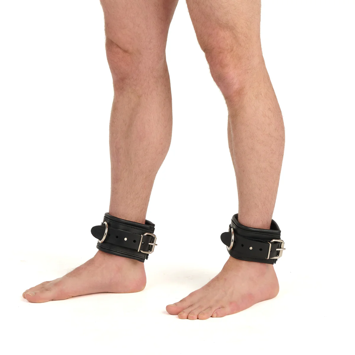 Prowler RED Leather Lockable Ankle Restraints Black - Image 3