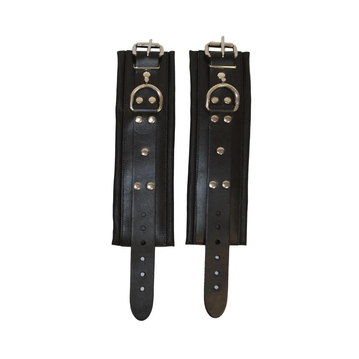 Prowler RED Leather Lockable Wrist Restraints Black - Image 2