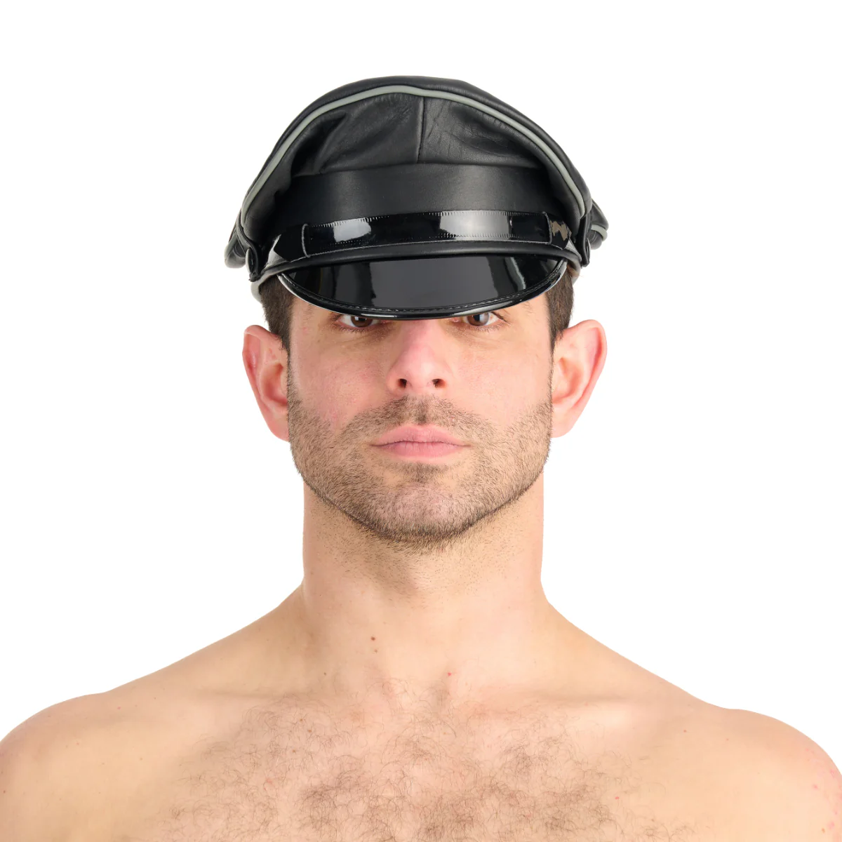 Prowler RED Leather Military Cap Black Grey